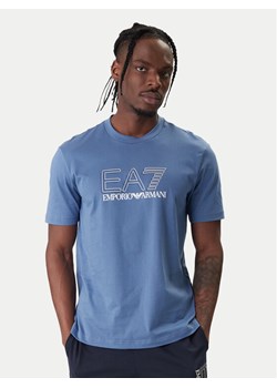 EA7 Emporio Armani T-Shirt 7M001307 AF10375 UB064 Niebieski Regular Fit ze sklepu MODIVO w kategorii T-shirty męskie - zdjęcie 187934182