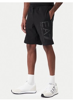 EA7 Emporio Armani Szorty sportowe 7M001414 AF22266 MC005 Czarny Regular Fit ze sklepu MODIVO w kategorii Spodenki męskie - zdjęcie 187934183