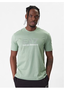 EA7 Emporio Armani T-Shirt 7M001307 AF10375 U7243 Zielony Regular Fit ze sklepu MODIVO w kategorii T-shirty męskie - zdjęcie 187934203