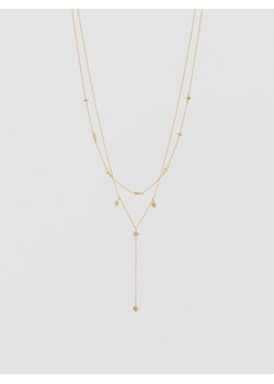 Reserved - Pozłacane naszyjniki z cyrkoniami - złoty ze sklepu Reserved w kategorii Naszyjniki - zdjęcie 187935470