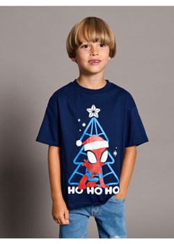 Sinsay - Świąteczna koszulka z nadrukiem Spider-Man - granatowy ze sklepu Sinsay w kategorii T-shirty chłopięce - zdjęcie 187935821