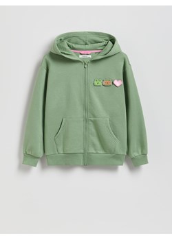Reserved - Bluza z aplikacją Boffie & Poko - zielony ze sklepu Reserved w kategorii Bluzy dziewczęce - zdjęcie 187936082