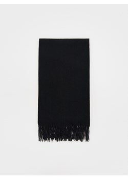 Reserved - Gładki szal z frędzlami - czarny ze sklepu Reserved w kategorii Szaliki męskie - zdjęcie 187937054