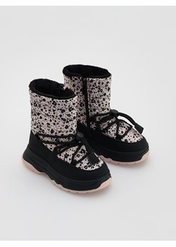 Reserved - Ocieplane śniegowce z wiązaniem - czarny ze sklepu Reserved w kategorii Buty zimowe dziecięce - zdjęcie 187937093