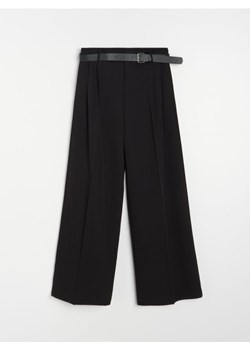 Sinsay - Spodnie wide leg z paskiem - czarny ze sklepu Sinsay w kategorii Spodnie damskie - zdjęcie 187937733