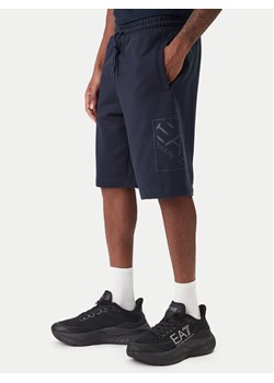 EA7 Emporio Armani Szorty sportowe 7M001491 AF17787 UB102 Granatowy Regular Fit ze sklepu MODIVO w kategorii Spodenki męskie - zdjęcie 187938193