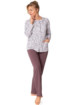 Długa bawełniana piżama damska rozpinana Maria III 202 35, Kolor śliwkowy, Rozmiar 2XL, MARTEL ze sklepu Primodo w kategorii Piżamy damskie - zdjęcie 187938764