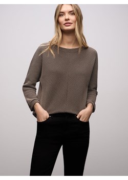 Street One Damska koszulka z długim rękawem Kobiety taupe w paski ze sklepu vangraaf w kategorii Bluzki damskie - zdjęcie 187939992