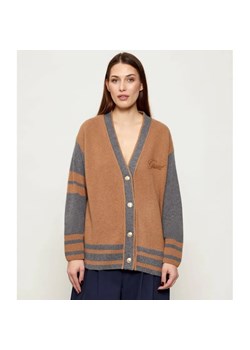 Gant Wełniany kardigan VARSITY | Loose fit | z dodatkiem kaszmiru ze sklepu Gomez Fashion Store w kategorii Swetry damskie - zdjęcie 187940163