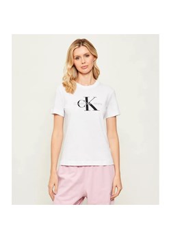 Calvin Klein Jeans T-shirt CORE MONOLOGO | Regular Fit ze sklepu Gomez Fashion Store w kategorii Bluzki damskie - zdjęcie 187940362