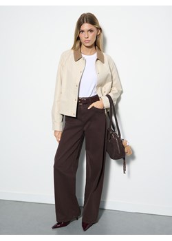 Mohito - Jeansy wide leg - ciemnobrązowy ze sklepu Mohito w kategorii Jeansy damskie - zdjęcie 187942302