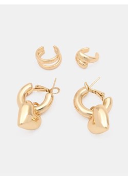 Sinsay - Kolczyki z błyszczącym wykończeniem 2 pack - złoty ze sklepu Sinsay w kategorii Kolczyki - zdjęcie 187943130