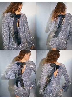 Mohito - Cekinowa sukienka mini - srebrny ze sklepu Mohito w kategorii Sukienki - zdjęcie 187943611