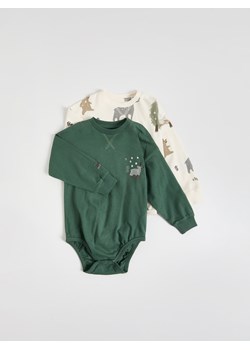 Reserved - Świąteczne body 2 pack - zielony ze sklepu Reserved w kategorii Body niemowlęce - zdjęcie 187943930