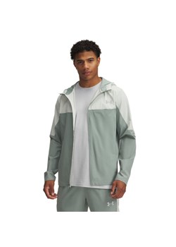 Męska kurtka treningowa Under Armour Vanish Woven Utility Jacket - zielona ze sklepu Sportstylestory.com w kategorii Kurtki męskie - zdjęcie 187944002
