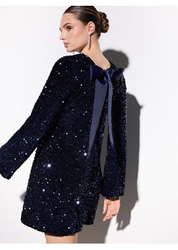 Mohito - Cekinowa granatowa sukienka mini - granatowy ze sklepu Mohito w kategorii Sukienki - zdjęcie 187947504