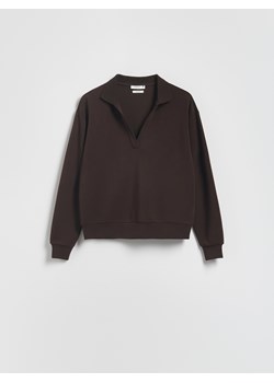 Reserved - Bluza z modalem - ciemnobrązowy ze sklepu Reserved w kategorii Bluzy damskie - zdjęcie 187947731