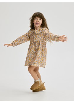 Reserved - Wzorzysta sukienka z kołnierzem - wielobarwny ze sklepu Reserved w kategorii Sukienki dziewczęce - zdjęcie 187947753