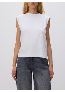 Reserved - T-shirt z poduszkami na ramionach - biały ze sklepu Reserved w kategorii Bluzki damskie - zdjęcie 187947811
