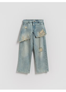 Reserved - Jeansy straight fit z spódnicą - niebieski ze sklepu Reserved w kategorii Spodnie dziewczęce - zdjęcie 187947830