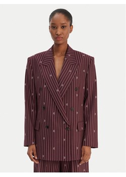 HUGO Marynarka Antegi 50554428 Bordowy Relaxed Fit ze sklepu MODIVO w kategorii Marynarki damskie - zdjęcie 187949682