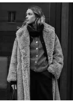 Reserved - Kardigan z domieszką wełny - szary ze sklepu Reserved w kategorii Swetry damskie - zdjęcie 187950191