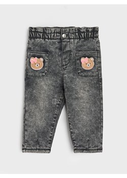 Sinsay - Jeansy paperbag z polarem wewnątrz - szary ze sklepu Sinsay w kategorii Spodnie i półśpiochy - zdjęcie 187950522