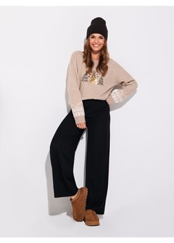 Sinsay - Świąteczny sweter z choinkami i cekinami - wielobarwny ze sklepu Sinsay w kategorii Swetry damskie - zdjęcie 187950532