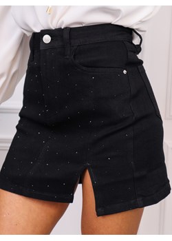 SPÓDNICO SPODENKI ZDOBIONE W CZARNE CEKINY ze sklepu olika.com.pl w kategorii Spódnice - zdjęcie 187951560