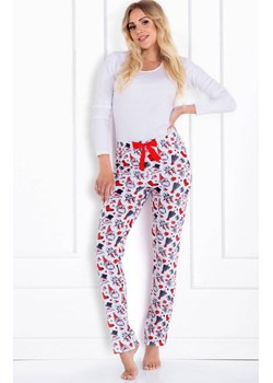 Świąteczna piżama damska Magic Moments, Kolor biało-czerwony, Rozmiar S, Momenti per me ze sklepu Primodo w kategorii Piżamy damskie - zdjęcie 187953584