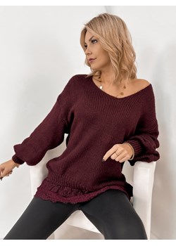 sweter sucre bordowy one size ze sklepu UBRA w kategorii Swetry damskie - zdjęcie 187953673