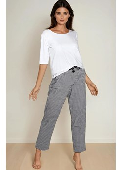 Piżama damska dwuczęściowa Alexandra, Kolor biało-czarny, Rozmiar S, Momenti per me ze sklepu Intymna w kategorii Piżamy damskie - zdjęcie 187953802