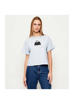 Karl Lagerfeld T-shirt Signature bag | Oversize fit ze sklepu Gomez Fashion Store w kategorii Bluzki damskie - zdjęcie 187955250