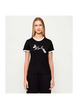 Karl Lagerfeld T-shirt Ikon Signature Choupette | Slim Fit ze sklepu Gomez Fashion Store w kategorii Bluzki damskie - zdjęcie 187955264