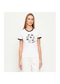 Karl Lagerfeld T-shirt | Regular Fit ze sklepu Gomez Fashion Store w kategorii Bluzki damskie - zdjęcie 187955421