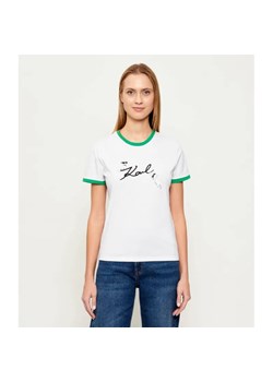 Karl Lagerfeld T-shirt Ikon Signature Choupette | Slim Fit ze sklepu Gomez Fashion Store w kategorii Bluzki damskie - zdjęcie 187955423