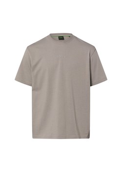 BOSS Green Koszulka męska - Tee Mężczyźni Bawełna szary jednolity ze sklepu vangraaf w kategorii T-shirty męskie - zdjęcie 187957290