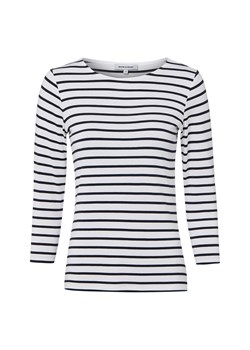 More & More Damska koszulka z długim rękawem Kobiety wiskoza biały w paski ze sklepu vangraaf w kategorii Bluzki damskie - zdjęcie 187957310