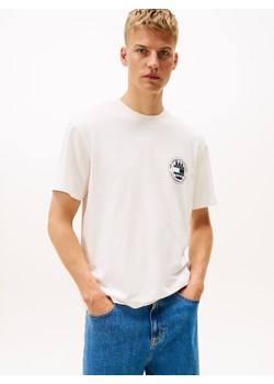 Tommy Jeans Koszulka męska Mężczyźni Bawełna biały nadruk ze sklepu vangraaf w kategorii T-shirty męskie - zdjęcie 187957314