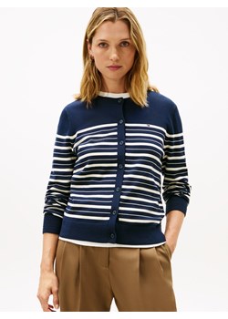 Tommy Hilfiger Kardigan damski Kobiety granatowy w paski ze sklepu vangraaf w kategorii Swetry damskie - zdjęcie 187957323