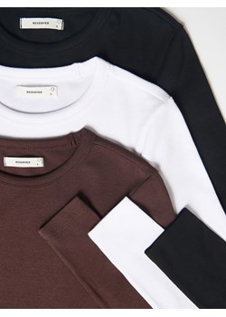Reserved - Longsleeve z modalem - czarny ze sklepu Reserved w kategorii Bluzki damskie - zdjęcie 187957384
