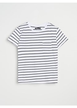 Sinsay - Bawełniana koszulka z kieszonką - wielobarwny ze sklepu Sinsay w kategorii Bluzki damskie - zdjęcie 187957642