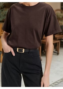 Sinsay - Koszulka z krótkim rękawem - brązowy ze sklepu Sinsay w kategorii Bluzki damskie - zdjęcie 187957644