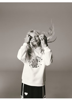 Reserved - Bawełniana bluza z aplikacją Boffie & Poko - złamana biel ze sklepu Reserved w kategorii Bluzy dziewczęce - zdjęcie 187957860