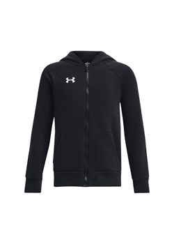 Chłopięca bluza dresowa rozpinana z kapturem Under Armour UA Rival Fleece FZ Hoodie - czarna ze sklepu Sportstylestory.com w kategorii Bluzy chłopięce - zdjęcie 187958022