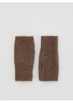 Reserved - Mitenki z domieszką wełny - brązowy ze sklepu Reserved w kategorii Rękawiczki damskie - zdjęcie 187958294