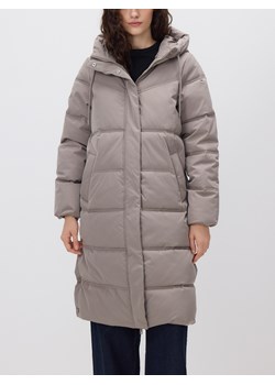 Reserved - Długa kurtka z kapturem - beżowy ze sklepu Reserved w kategorii Kurtki damskie - zdjęcie 187959193