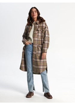 Sinsay - Płaszcz koszulowy z domieszką wełny - wielobarwny ze sklepu Sinsay w kategorii Płaszcze damskie - zdjęcie 187959431