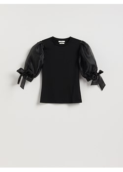 Reserved - Bluzka z modalem - czarny ze sklepu Reserved w kategorii Bluzki damskie - zdjęcie 187960943
