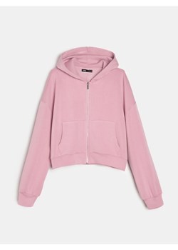 Sinsay - Rozpinana bluza z kapturem - różowy ze sklepu Sinsay w kategorii Bluzy damskie - zdjęcie 187961182